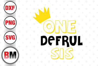 Onederful Sis SVG, PNG, DXF Files SVG BMDesign 