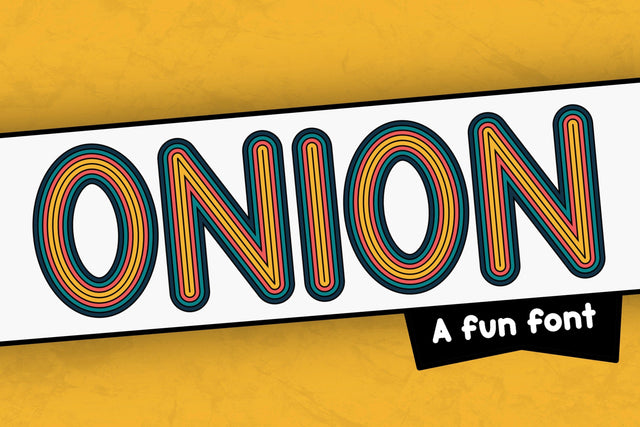 Onion | A Fun Layered Font Font Kitaleigh 