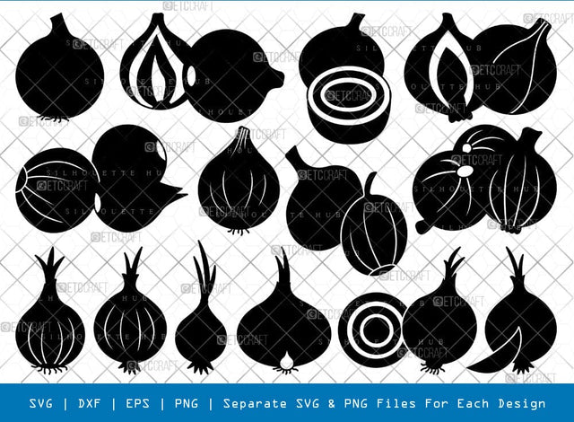 Onion Silhouette, Onion SVG, Half Onion Svg, Vegetables Svg, Onion Piece Svg, Onion Bundle, SB00861 SVG ETC Craft 