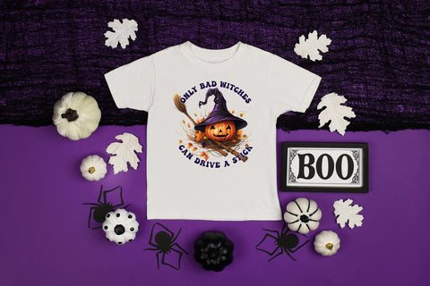 Only Bad Witches Can Drive a Stick PNG Sublimation Sublimation CraftLabSVG 
