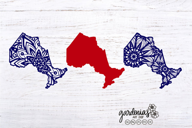 Ontario Canada Mandala SVG Gardenias Art Shop 