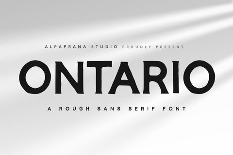 Ontario - Rough Sans Font Font Alpaprana Studio 