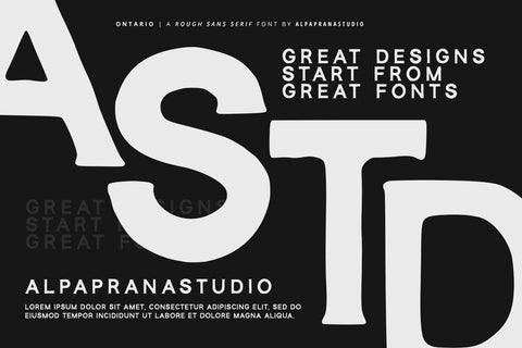 Ontario - Rough Sans Font Font Alpaprana Studio 