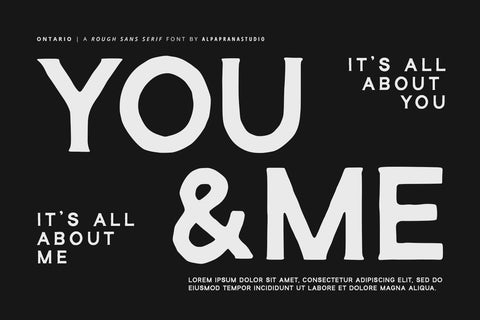 Ontario - Rough Sans Font Font Alpaprana Studio 