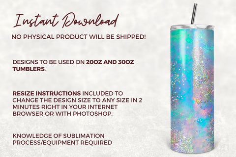 Opal Tumbler Sublimation Design, Opal Agate Glitter Skinny Tumbler Sublimation Design Straight & Tapered PNG Sublimation TumblersByPhill 