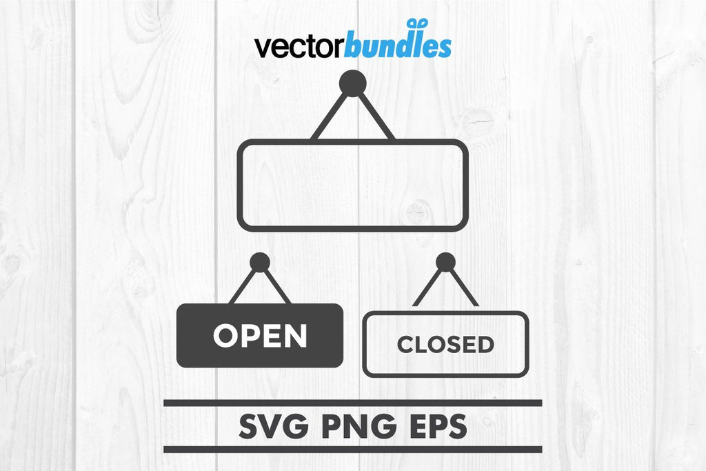 Open close sign clip art svg - So Fontsy