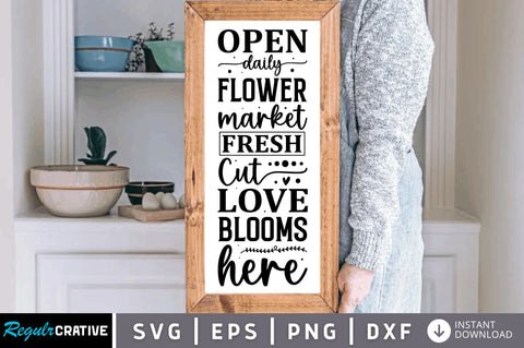 Open daily flower market fresh cut love blooms here SVG SVG Regulrcrative 