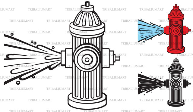 Open fire hydrant SVG TribaliumArtSF 