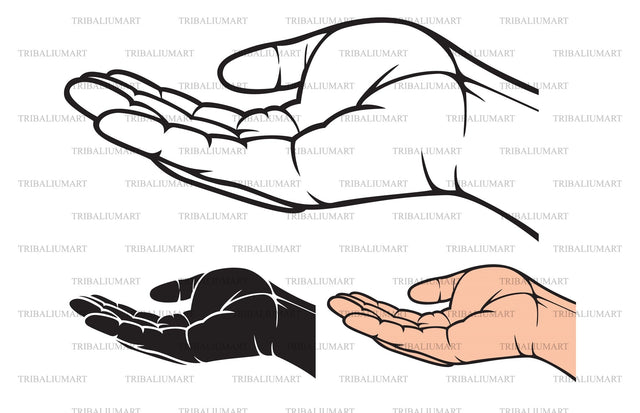 Open hand SVG TribaliumArtSF 