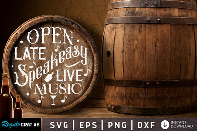 Open late speakeasy live music SVG SVG Regulrcrative 