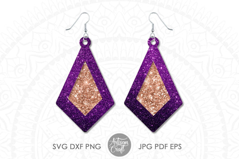 Open teardrop earrings, SVG cut file SVG Artisan Craft SVG 