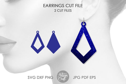 Open teardrop earrings, SVG cut file SVG Artisan Craft SVG 