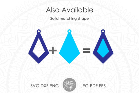 Open teardrop earrings, SVG cut file SVG Artisan Craft SVG 