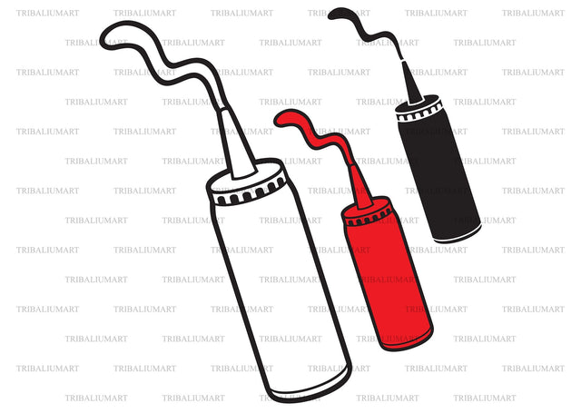 Open Tomato Ketchup Bottle SVG TribaliumArtSF 