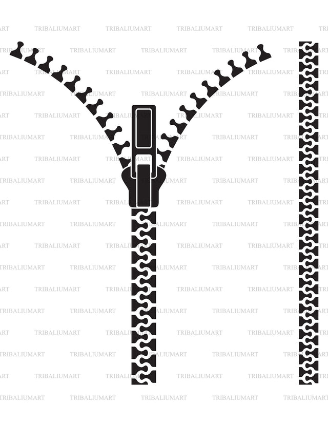 Open zipper SVG TribaliumArtSF 