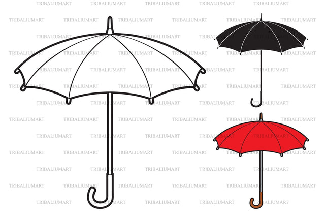 Opened umbrella SVG TribaliumArtSF 