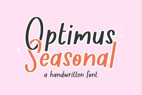 Optimus Seasonal Font Allouse.Studio 