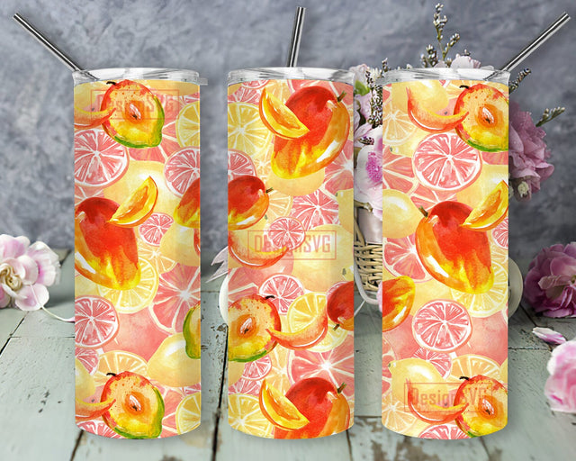Orange 20oz Skinny Tumbler Png, Orange Tumbler Design , Orange Tumbler, Orange Print Tumbler, Mothers Day Gift, Orange, Lemon Tumbler Design Sublimation DesignSVG 
