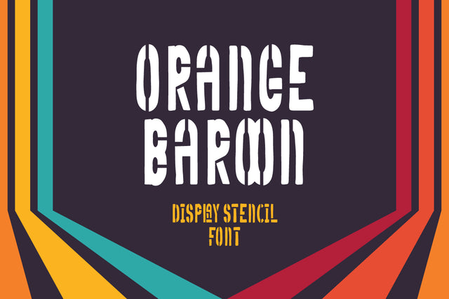 Orange Baroon - Stencil Display Font Font Attype studio 
