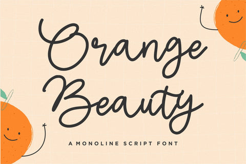 Orange Beauty Font Font Balpirick 