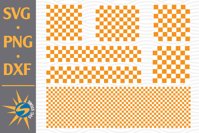Orange Checkered Pattern SVG, PNG, DXF Digital Files Include SVG SVGStoreShop 