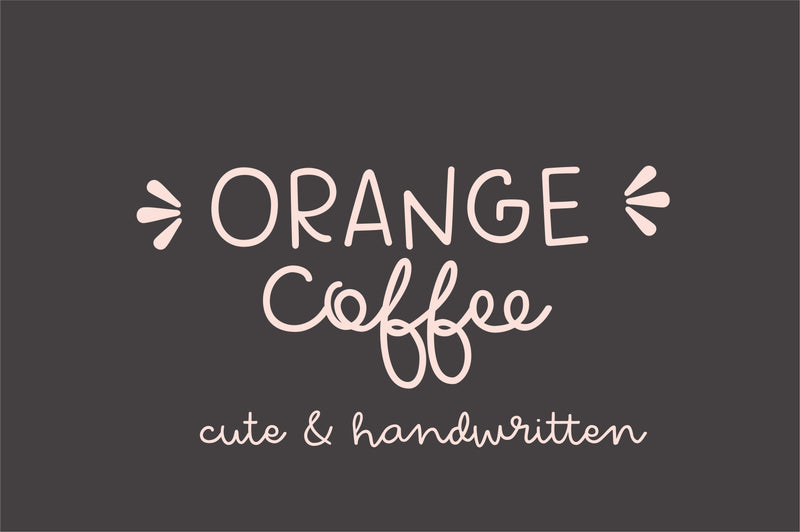 Orange Coffee Font Sunday Nomad 