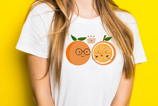 Orange Couple SVG Cute Tangerine Illustration SVG dapiyupi store 