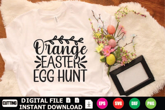 Orange Easter Egg Hunt SVG Shahin alam 