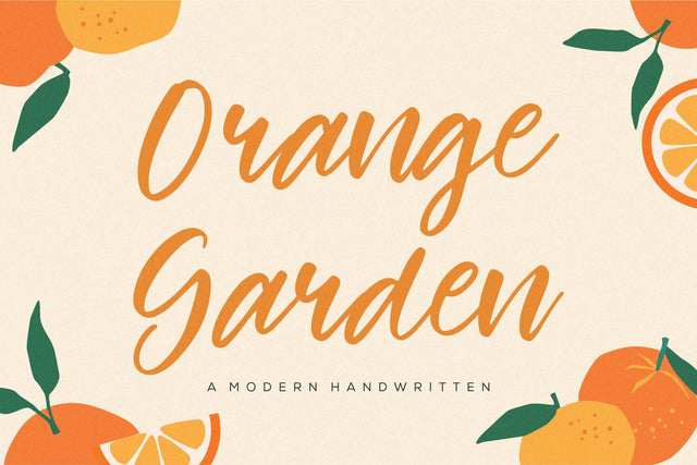 Orange Garden Font Font Balpirick 