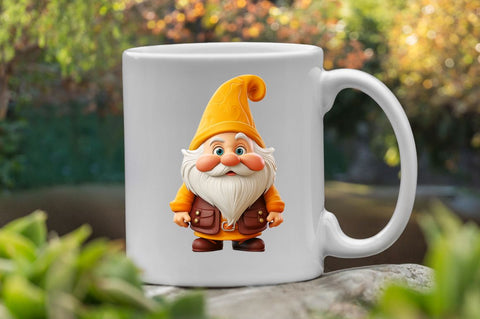 Orange Gnome Clipart Bundle Sublimation Regulrcrative 