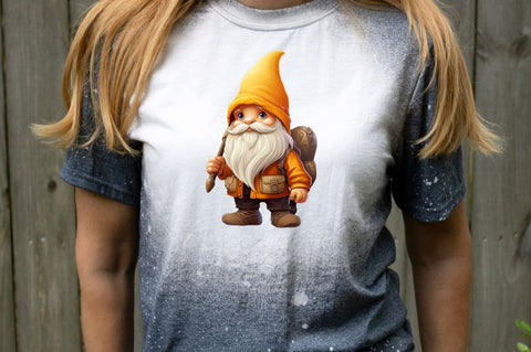 Orange Gnome Clipart Bundle Sublimation Regulrcrative 