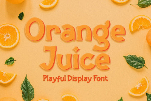 Orange Juice | Display Font Font studioalmeera 