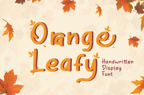 Orange Leafy - Display Font Font Attype studio 