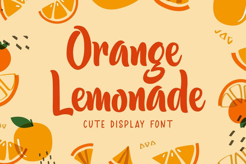 Orange Lemonade Font Mozarella 