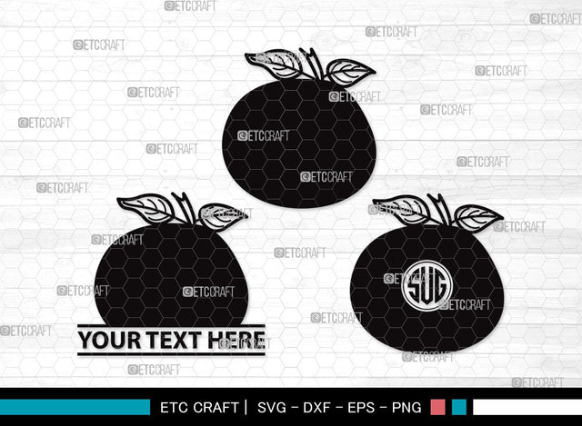 Orange Monogram SVG | Half Orange Svg | Fruit Svg | Orange Slice Svg | Orange Bundle | Summer SVG | Orange Clipart SVG ETC Craft 