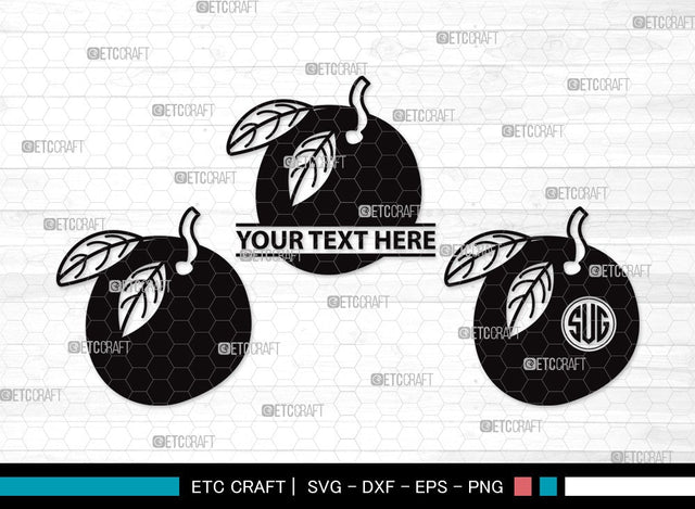 Orange Monogram SVG | Half Orange Svg | Fruit Svg | Orange Slice Svg | Orange Bundle | Summer SVG | Orange Clipart SVG ETC Craft 