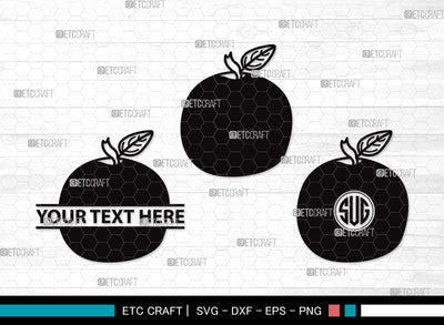 Orange Monogram SVG | Half Orange Svg | Fruit Svg | Orange Slice Svg | Orange Bundle | Summer SVG | Orange Clipart SVG ETC Craft 