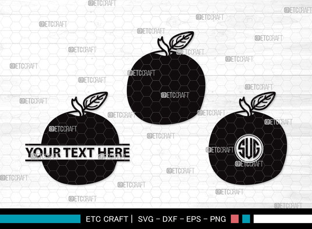 Orange Monogram SVG | Half Orange Svg | Fruit Svg | Orange Slice Svg | Orange Bundle | Summer SVG | Orange Clipart SVG ETC Craft 