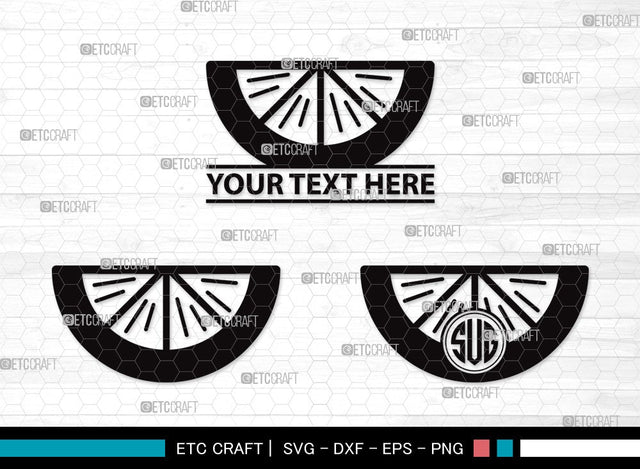 Orange Monogram SVG | Half Orange Svg | Fruit Svg | Orange Slice Svg | Orange Bundle | Summer SVG | Orange Clipart SVG ETC Craft 