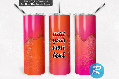 Orange Pink 20 oz / 30 oz Tumbler PNG Sublimation Regulrcrative 