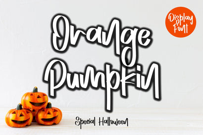 Orange Pumpkin Font Afandi Studio 