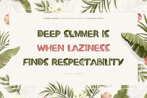 Orange Squash - Playful Display Font Font Alpaprana Studio 