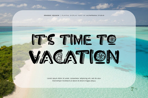 Orange Squash - Playful Display Font Font Alpaprana Studio 