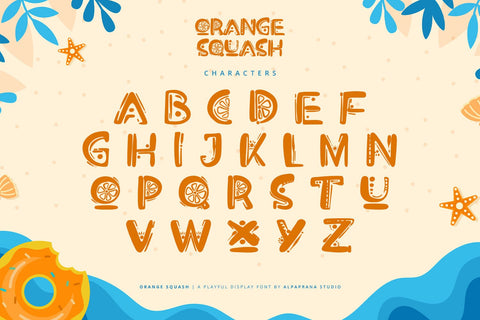 Orange Squash - Playful Display Font Font Alpaprana Studio 
