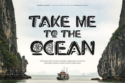 Orange Squash - Playful Display Font Font Alpaprana Studio 