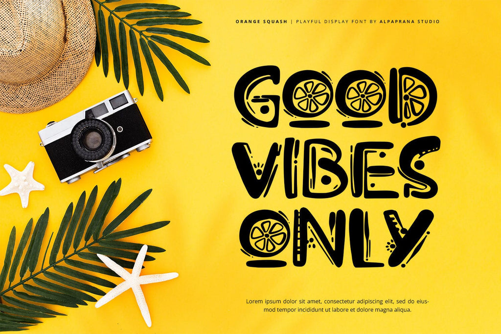 Orange Squash - Playful Display Font - So Fontsy