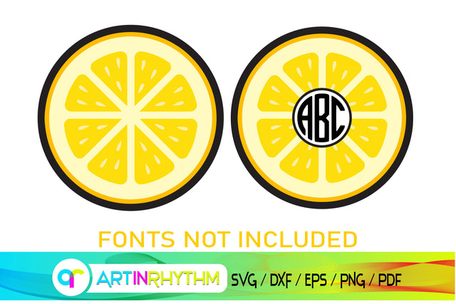 orange svg, fruit monogram svg SVG Artinrhythm shop 