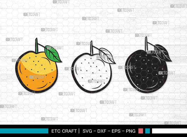 Orange SVG | Half Orange Svg | Fruit Svg | Orange Slice Svg | Orange Bundle | Summer SVG | Orange Clipart SVG ETC Craft 