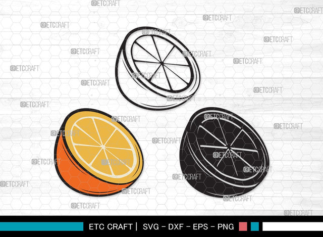 Orange SVG | Half Orange Svg | Fruit Svg | Orange Slice Svg | Orange Bundle | Summer SVG | Orange Clipart SVG ETC Craft 