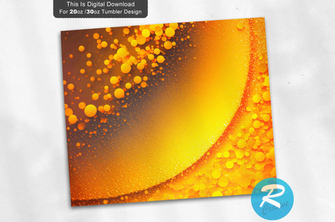 Orange Yellow Glitter Holographic 20 oz / 30 oz Tumbler PNG Sublimation Regulrcrative 